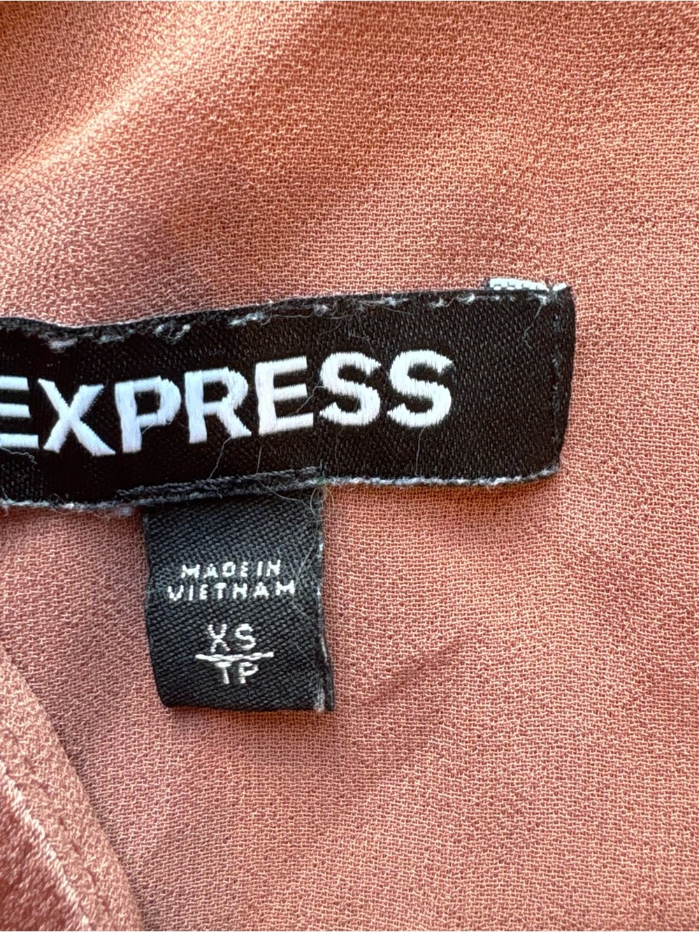 Express Satin Cami Terracotta Rose Copper 90s Slip Top Minimalist Layering XS - Picture 2 of 6